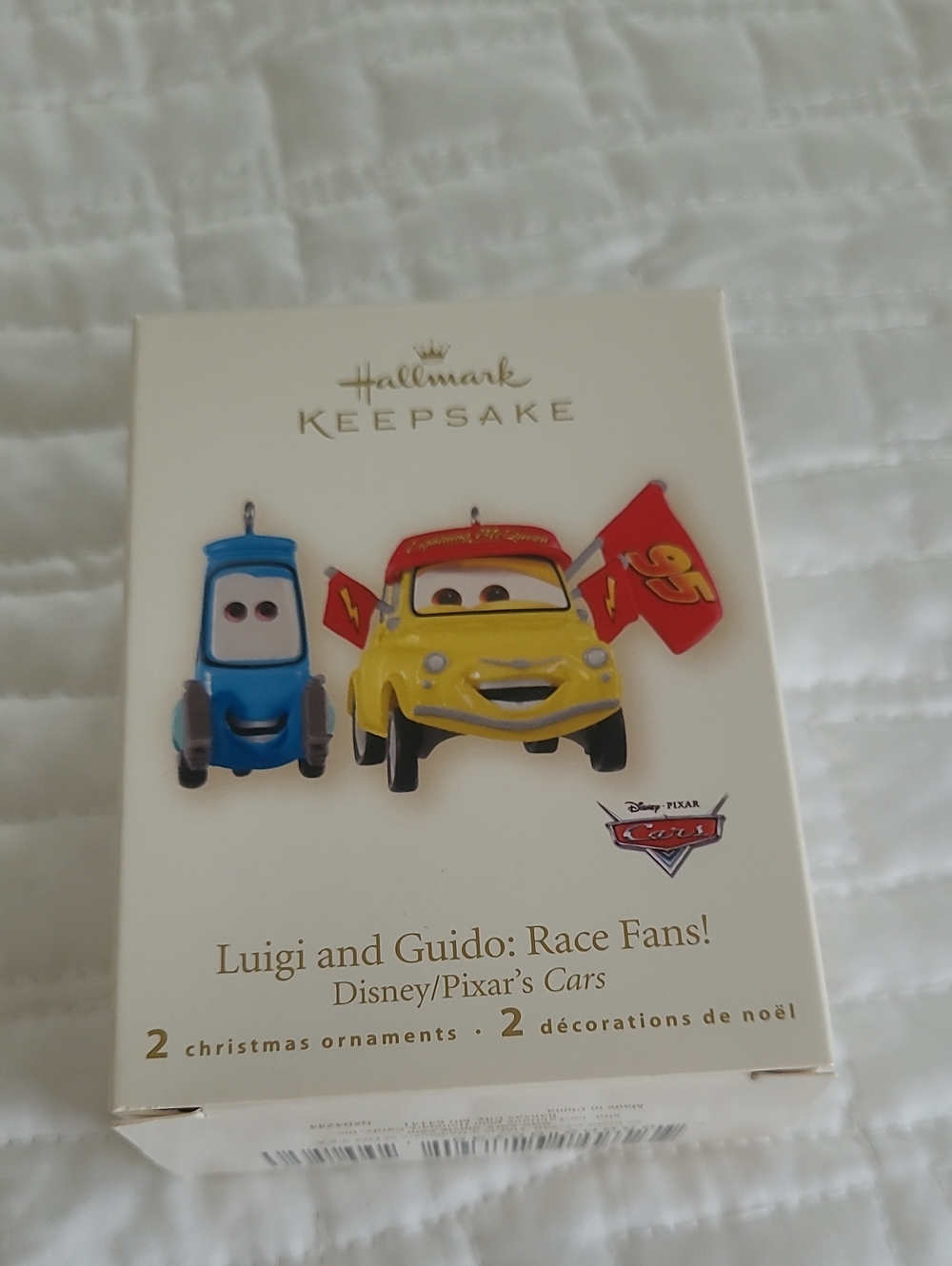 Hallmark Luigi and Guido: Race Fans! Disney/Pixar Keepsake Ornament New In Box